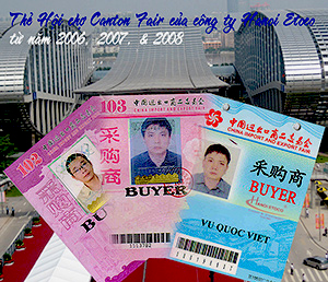 Thẻ Hội chợ Canton Fair năm 2006, 2007 của Cty Hanoi Etoco