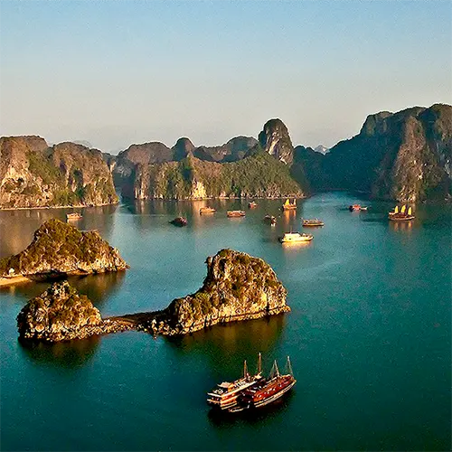 Cảnh đẹp Hạ Long lúc chiều tà