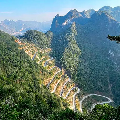 Đèo Khau Cốc Chà 14 tầng Cao Bằng - cung đường đẹp trong hành trình du lịch Hà Giang - Cao Bằng