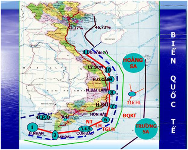 11 điểm chuẩn xác định đường cơ sở để tính chiều rộng lãnh hải Việt Nam
