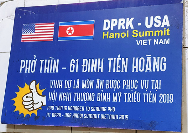 Phở Thìn bờ hồ được chọn phục vụ Thương đỉnh Mỹ Triều tại Hà Nội