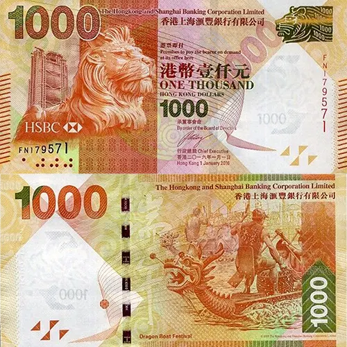 1000 đô la HongKong do HSBC phát hành