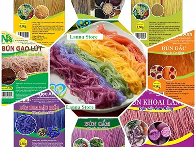 Đặc sản Cao Bằng, Bún khô 8 sắc màu đặc biệt tại Cao Bằng